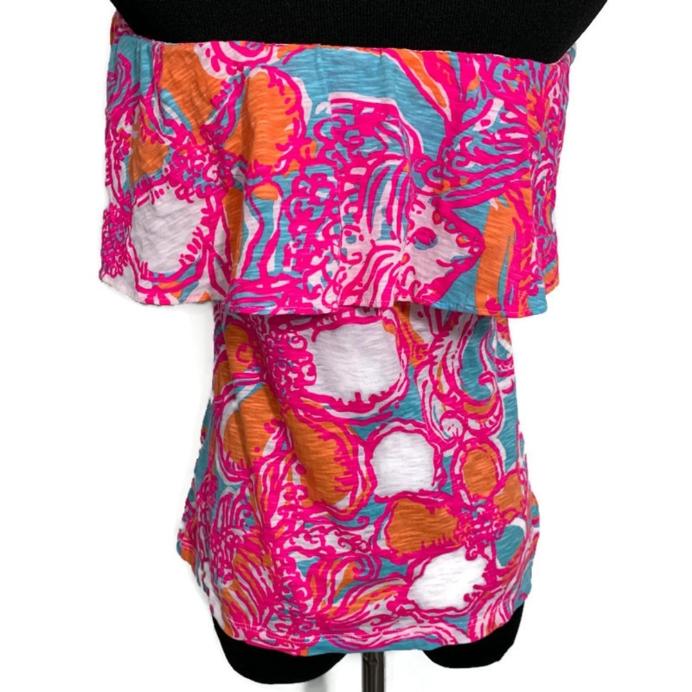 Lilly Pulitzer Riley Ruffle Tube Top Small - Picture 3 of 7